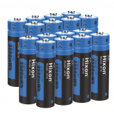 Hixon 16er-Pack wiederaufladbare Lithium-AA-Batterien (1,5 V Konstantspannung, 3500 mWh)