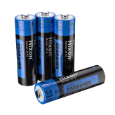 Hixon 4er-Pack wiederaufladbare Lithium-AA-Batterien (1,5 V Konstantspannung, 3500 mWh)