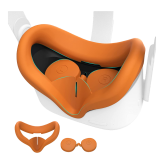 (EOL) KIWI design Silikon-Gesichtsmaske mit Linsenschutz für Quest 2 (Orange)